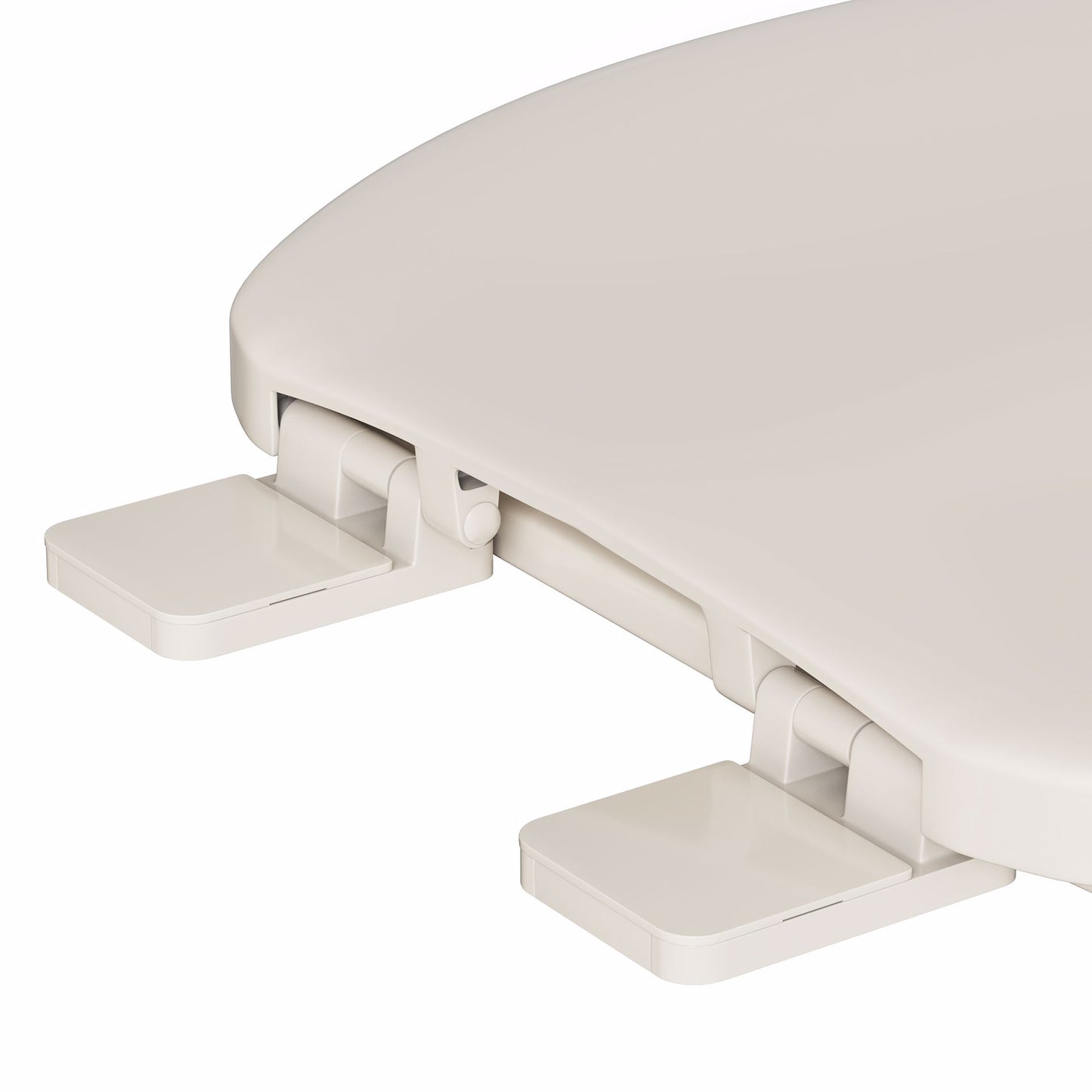Jones Stephens C101001 Bone Standard Plastic Toilet Seat, Closed Front with Cover, Round