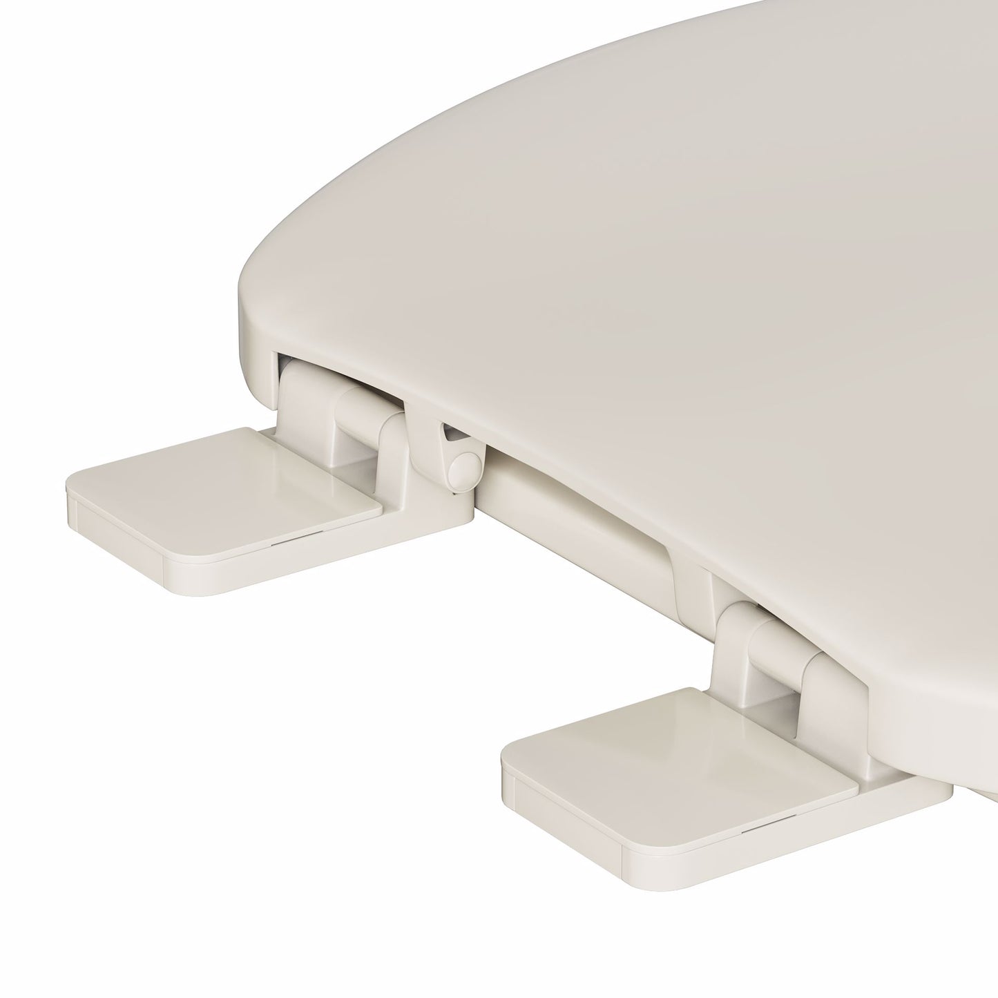 Jones Stephens C101101 Bone Standard Plastic Toilet Seat, Closed Front with Cover, Elongated