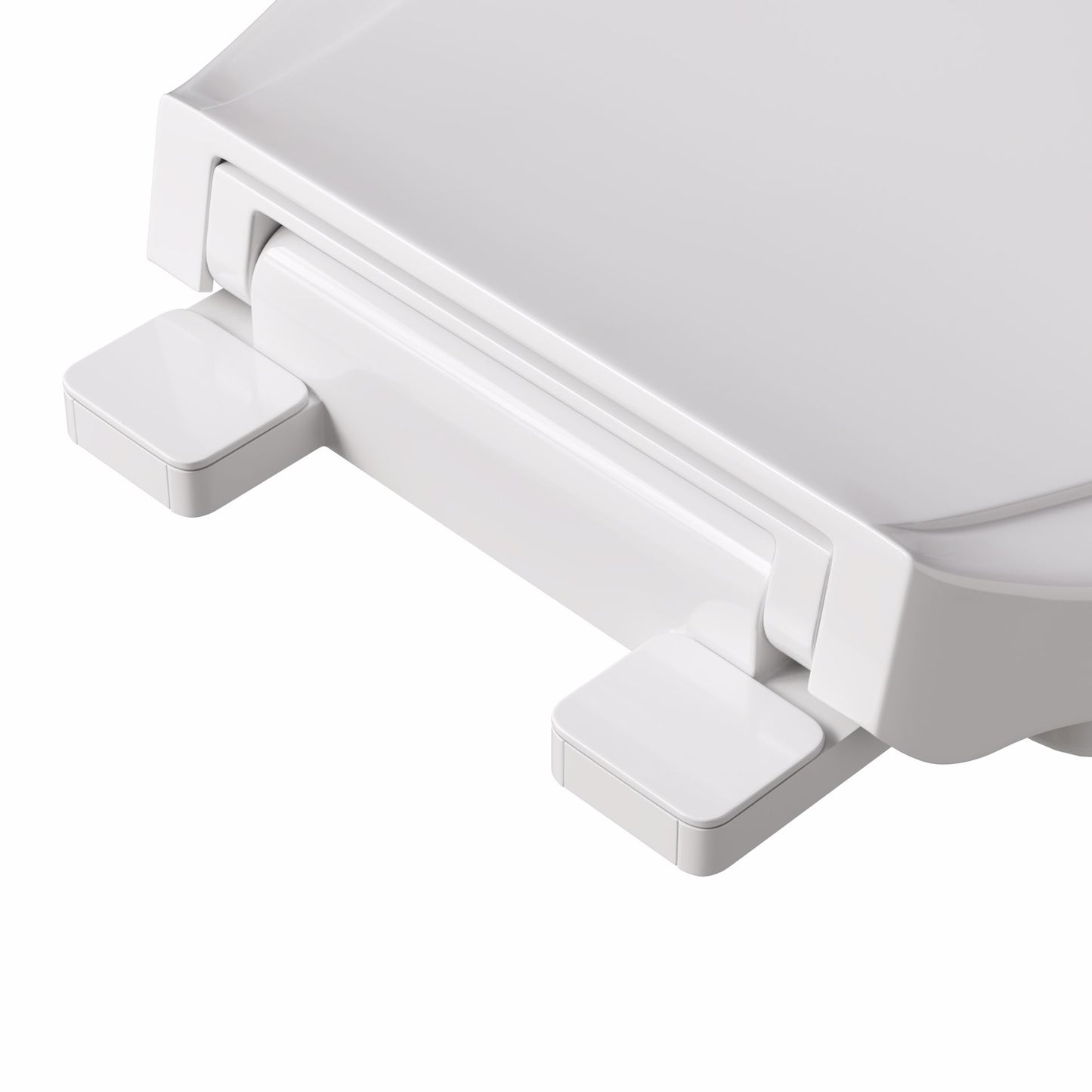 Jones Stephens C1107S00 White Plastic Toilet Seat, Closed Front with Cover, Slow-Close Hinges, Elongated