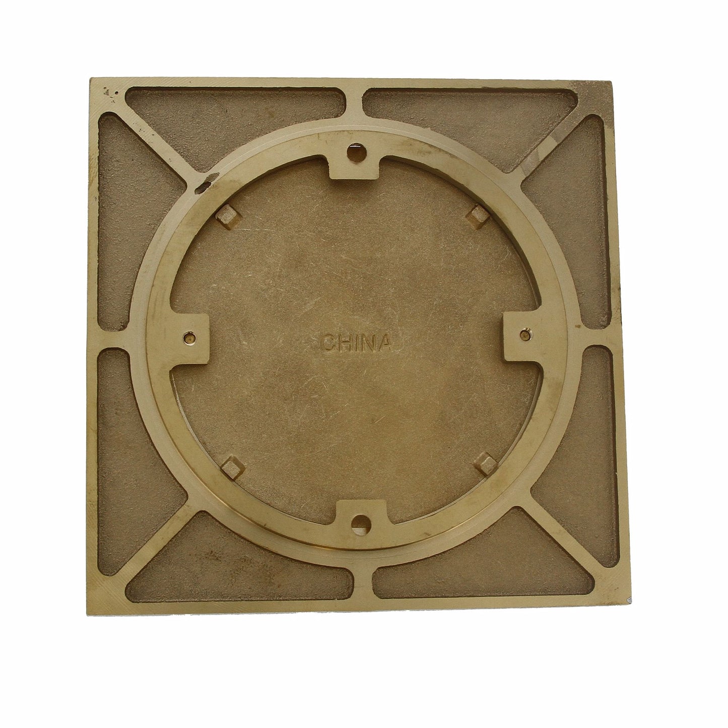 Jones Stephens C60530 7" Square Polished Brass Cleanout Top with C60502 Cover and Screws