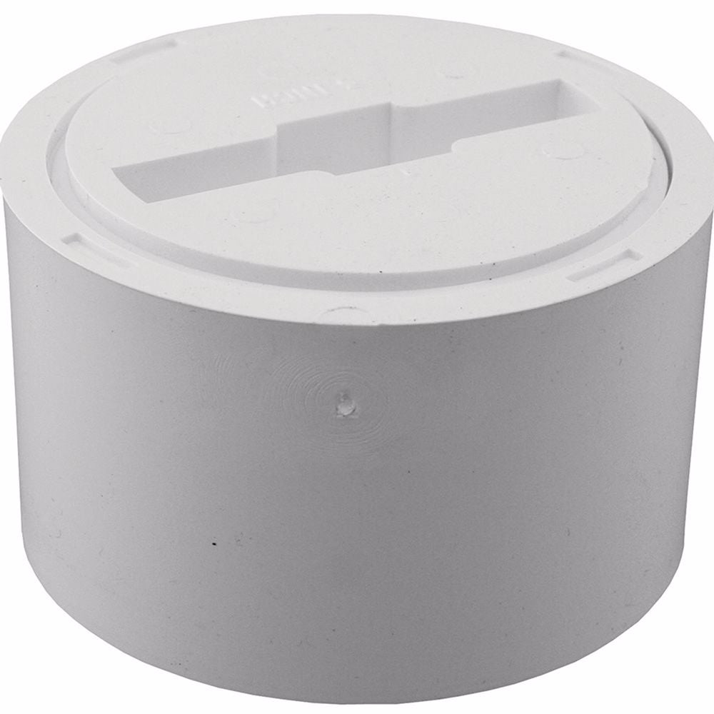 Jones Stephens C61434 3" x 4" PVC Fit-Flush Cleanout with 3" IPS Countersunk Plug with Insert