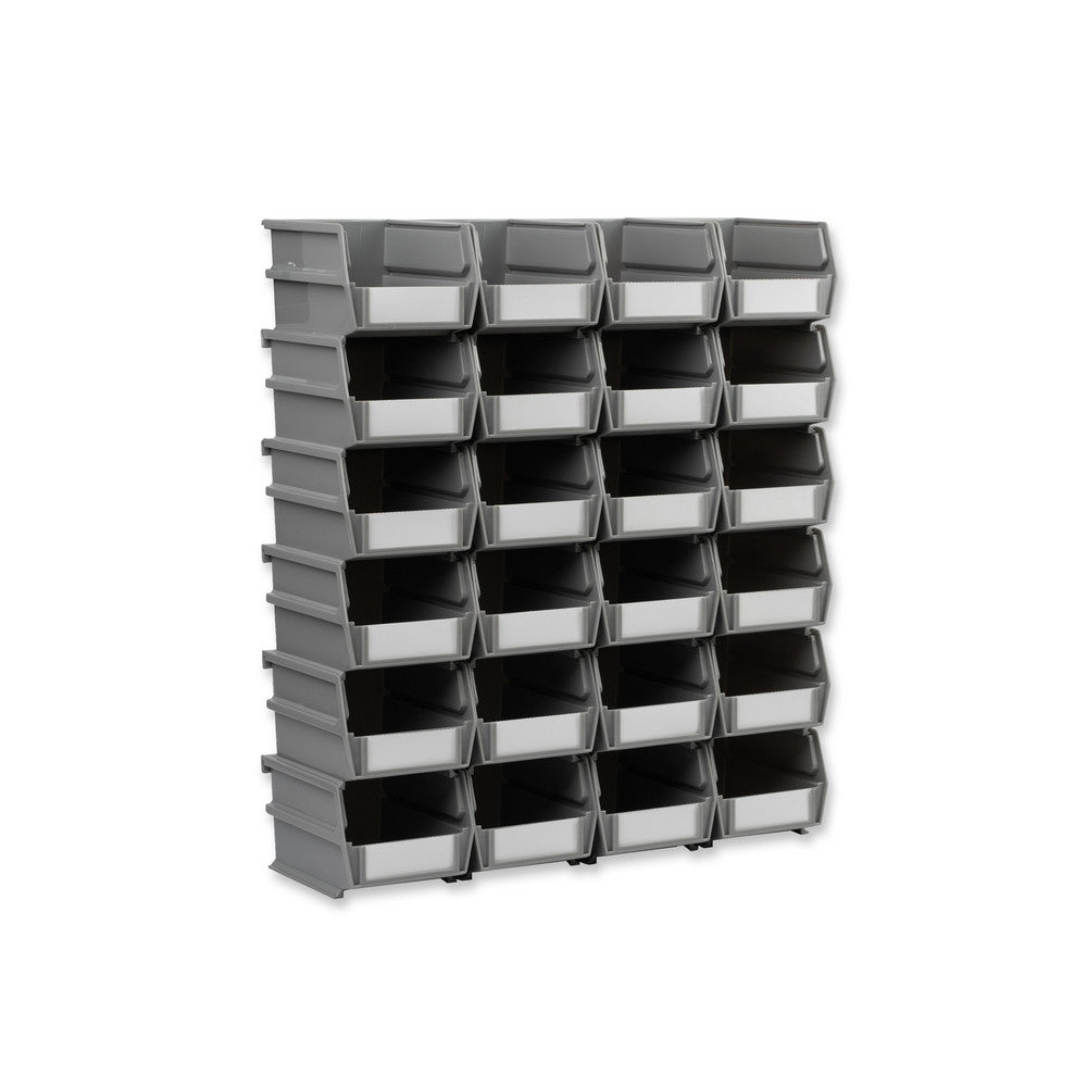 Triton Products 3-210GR 5-3/8" L x 4-1/8" W x 3" H Gray Bin 24 CT