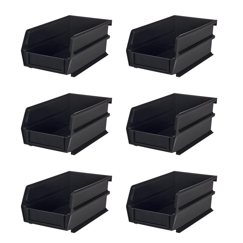 Triton Products 3-220BK-6 7-3/8"Lx4-1/8"Wx3"H Black Bin 6 CT
