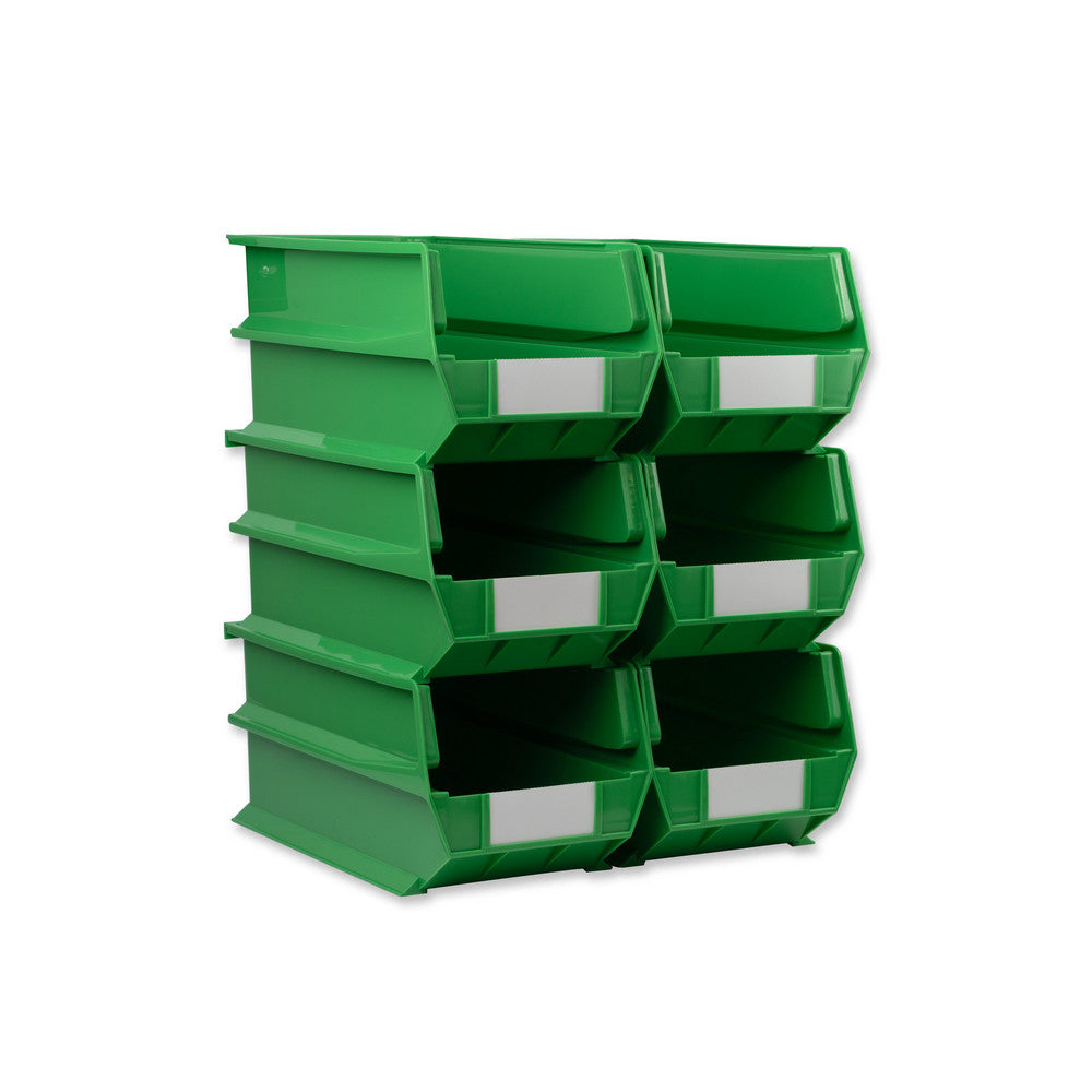 Triton Products 3-240GRN 14-3/4" L x 8-1/4" W x 7" H Green Bin 6 CT