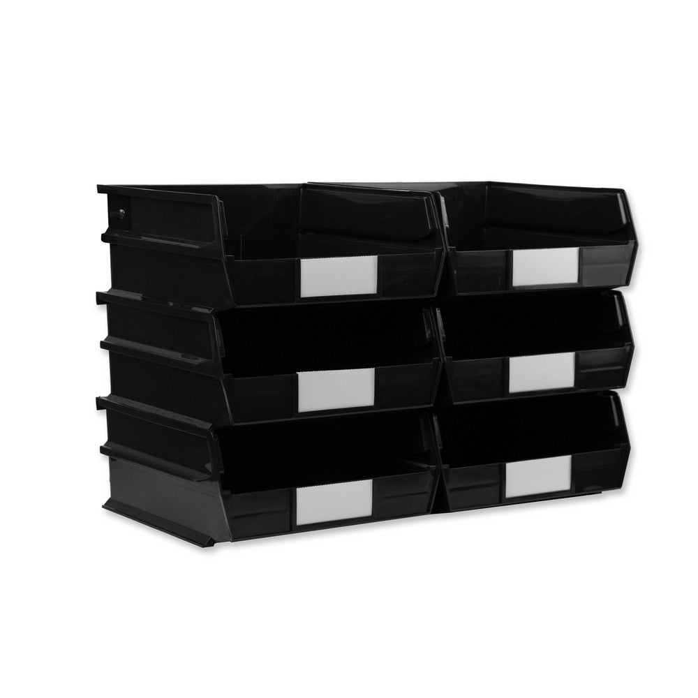 Triton Products 3-235BK 10-7/8" L x 11" W x 5" H Black Bin 6 CT