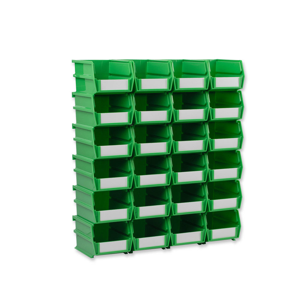 Triton Products 3-210GRN 5-3/8" L x 4-1/8" W x 3" H Green Bin 24 CT