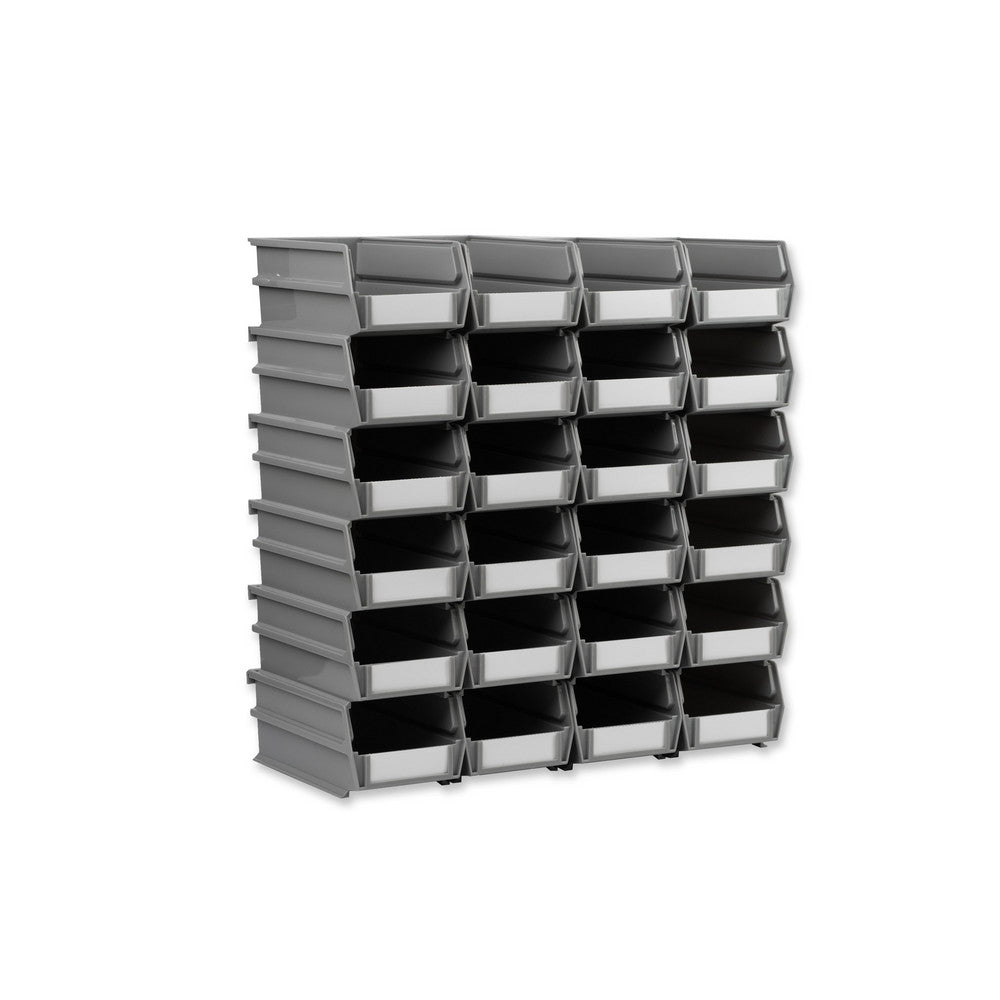 Triton Products 3-220GR 7-3/8" L x 4-1/8" W x 3" H Gray Bin 24 CT