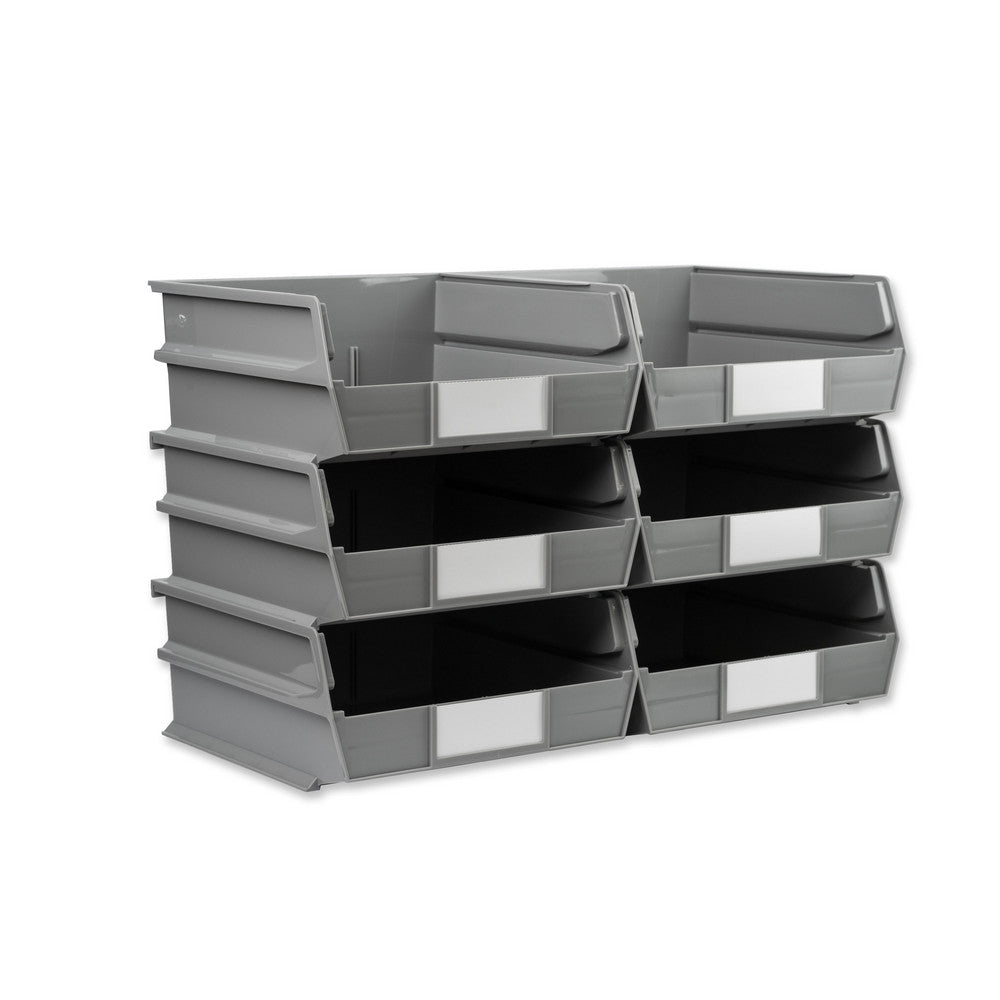 Triton Products 3-235GR 10-7/8" L x 11" W x 5" H Gray Bin 6 CT