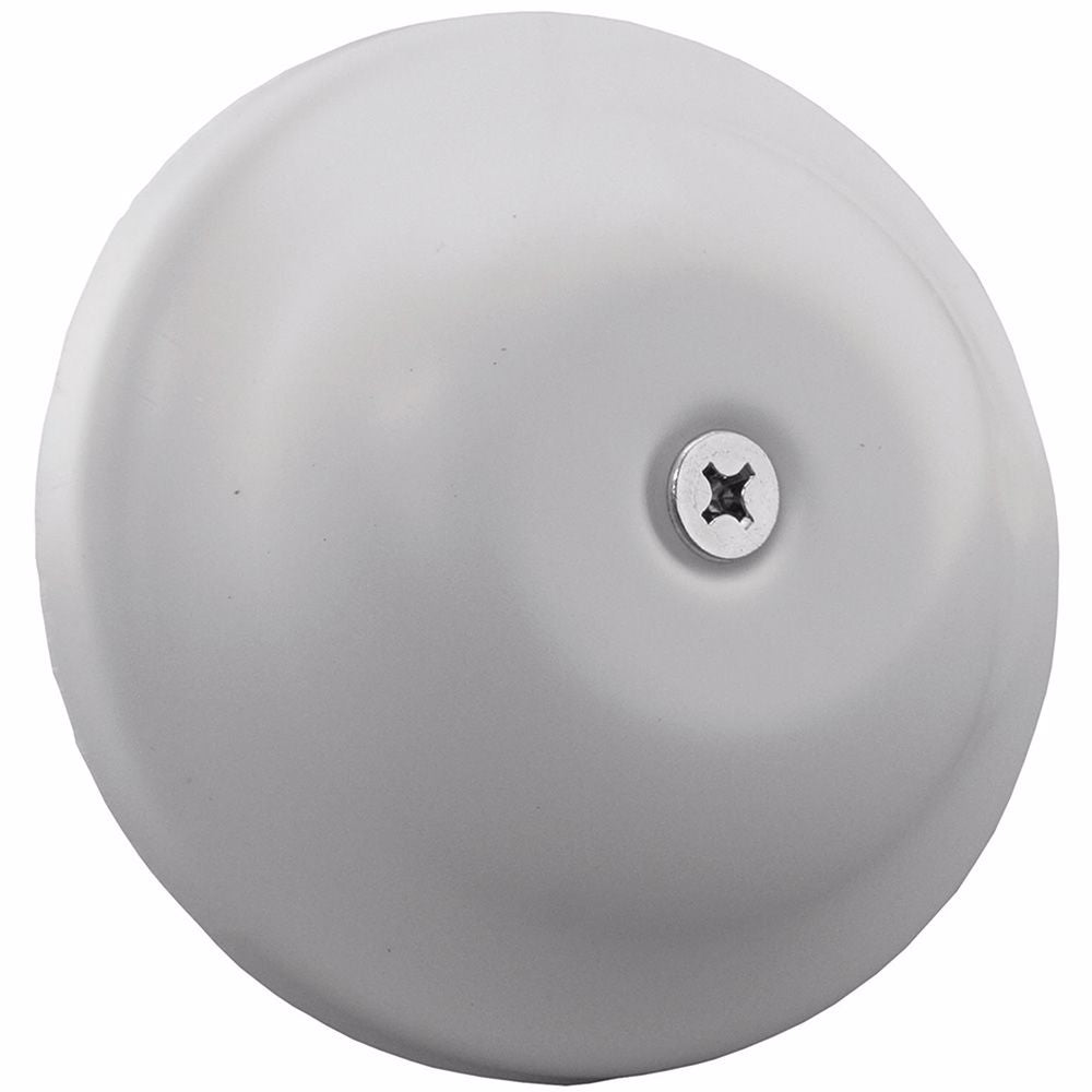Jones Stephens C97004 4-1/4" White High Impact Plastic Cleanout Cover Plate, Bell Design