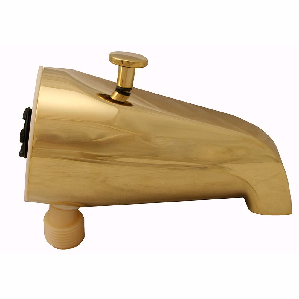 Jones Stephens D03011 Polished Brass PVD 3/4" x 1/2" FIP Diverter Spout Base Connection with 1/2" Bottom Connection