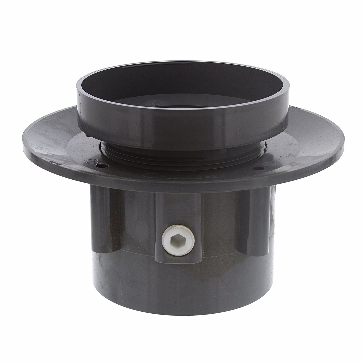 Jones Stephens D49658 4" LevelBest® Complete Heavy Duty Slab Drain System with 3-1/2" Plastic Spud and 5" Nickel Bronze Strainer
