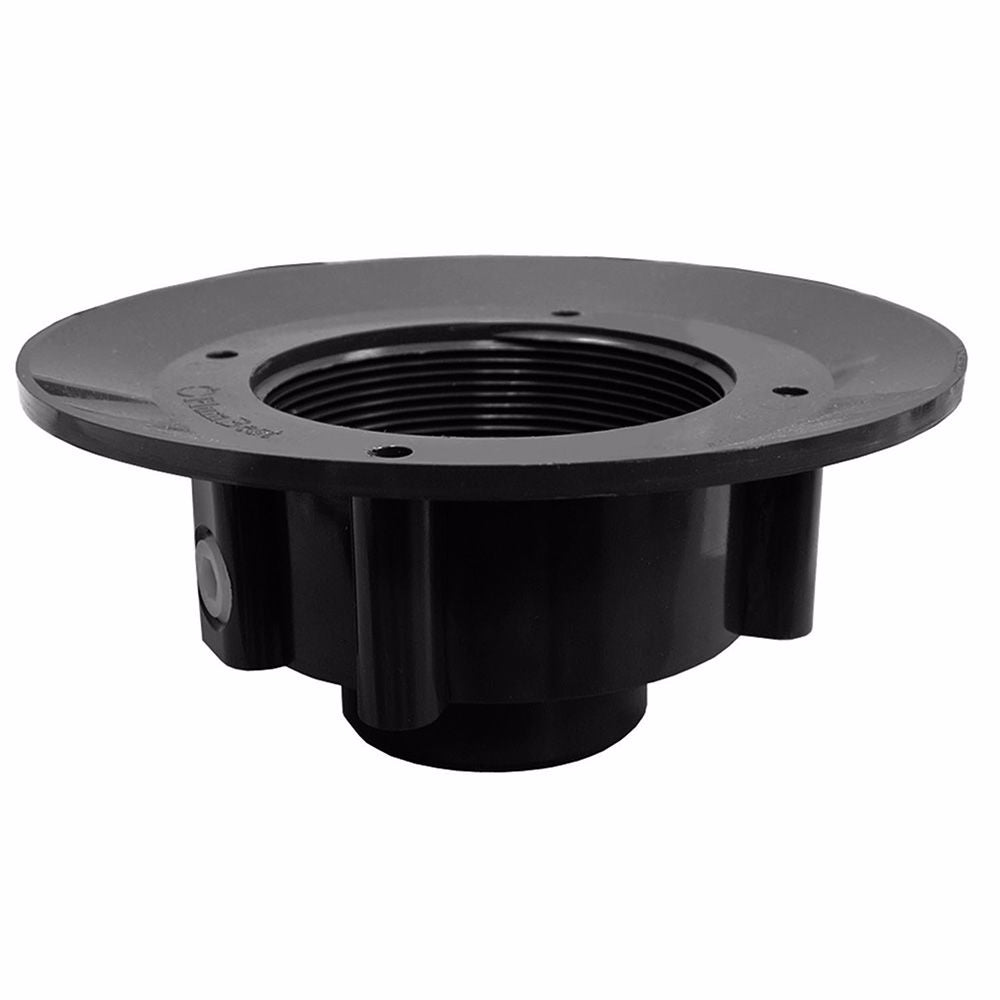 Jones Stephens D49860 2" x 3" ABS Slab Drain Base with Clamping Ring and Primer Tap, for 3" Spud