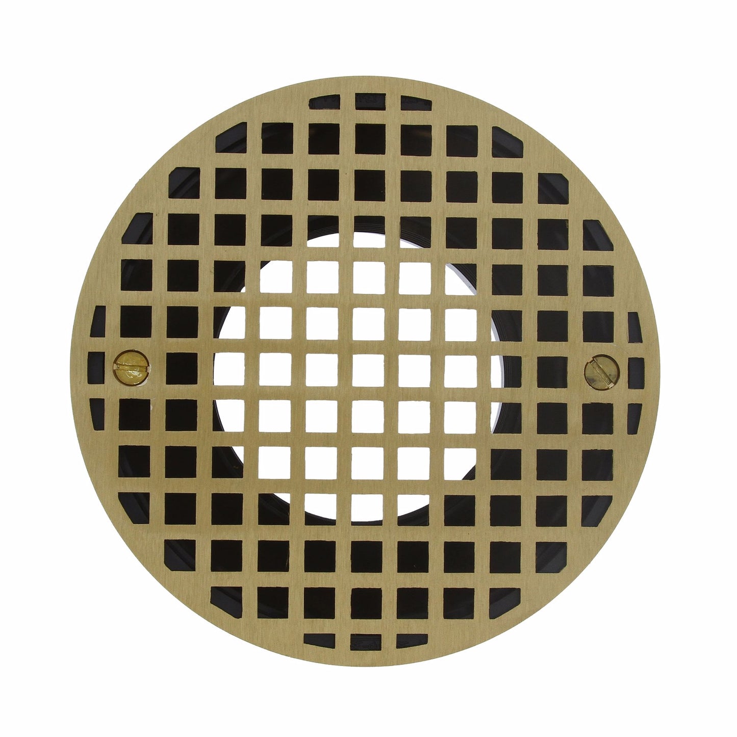 Jones Stephens D50044 2" Heavy Duty PVC Drain Base with 3-1/2" Plastic Spud and 6" Polished Brass Strainer