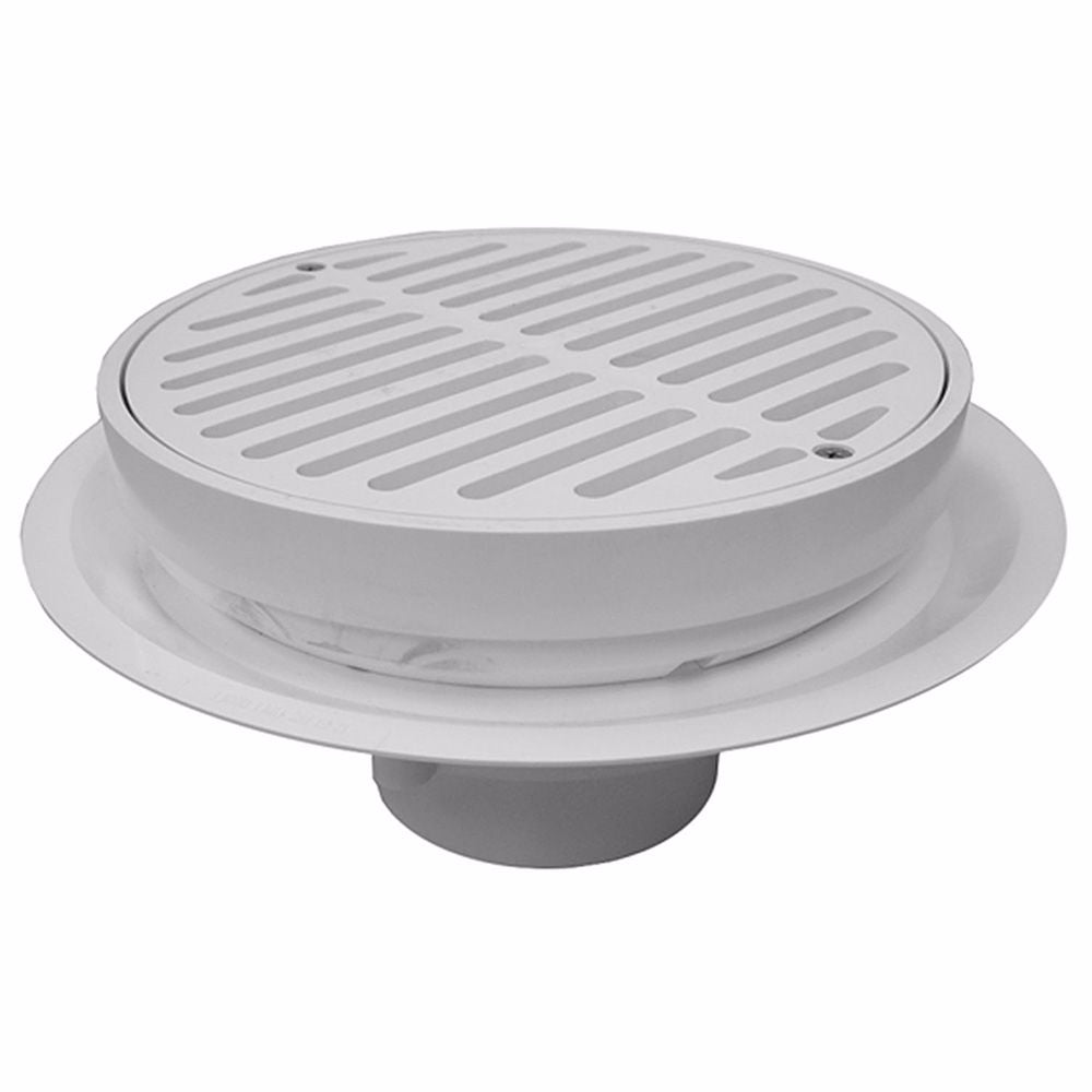 Jones Stephens D50177 2" Heavy Duty Traffic PVC Floor Drain with Full Plastic Grate and Ring