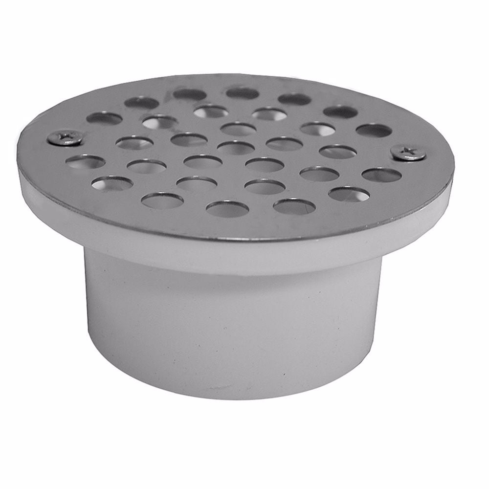 Jones Stephens D54001L 2" x 3" General Purpose PVC Drain with Long Body and Stainless Steel Strainer