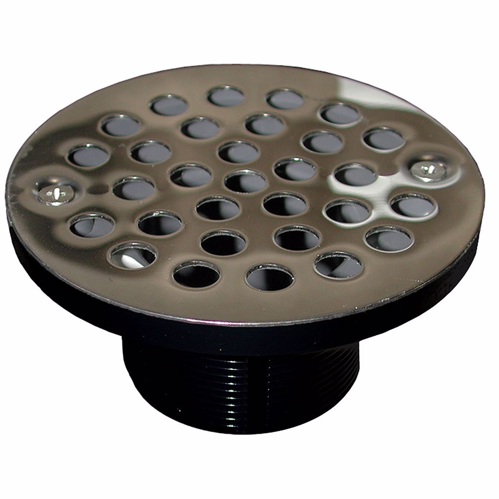 Jones Stephens D57987 2" ABS IPS Plastic Spud with 4" Chrome Plated Round Strainer