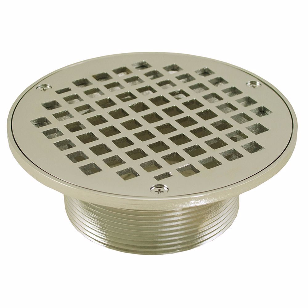 Jones Stephens D60997 3-1/2" IPS Metal Spud with 6" Nickel Bronze Round Strainer