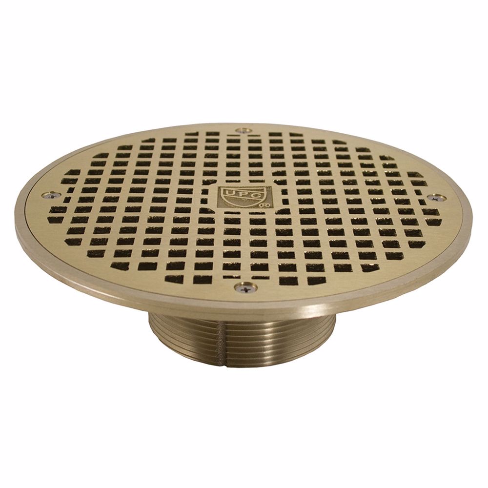 Jones Stephens D60998 3-1/2" IPS Metal Spud with 8" Nickel Bronze Round Strainer