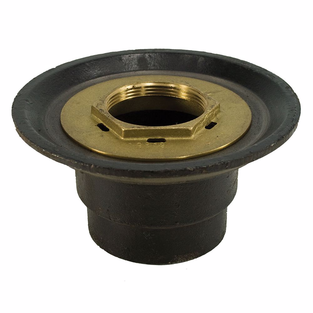Jones Stephens D61802 2" Inside Caulk Shower Drain Bodies with Brass Threaded Clamping Ring And Bolts