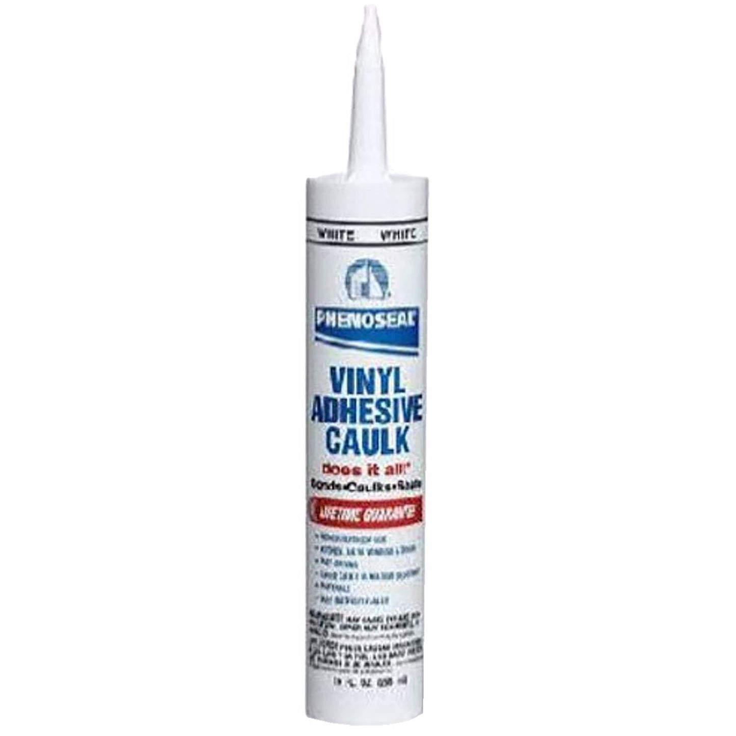 Jones Stephens DAP00005 10-oz Dap Phenoseal Adhesive Caulk, White, Carton of 12