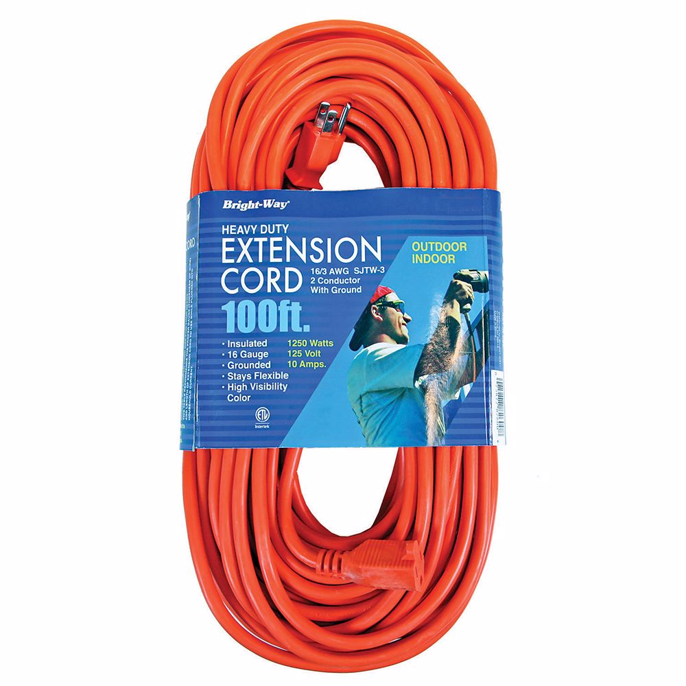 Jones Stephens E25042 14/3 100 ft. Orange Extension Cord
