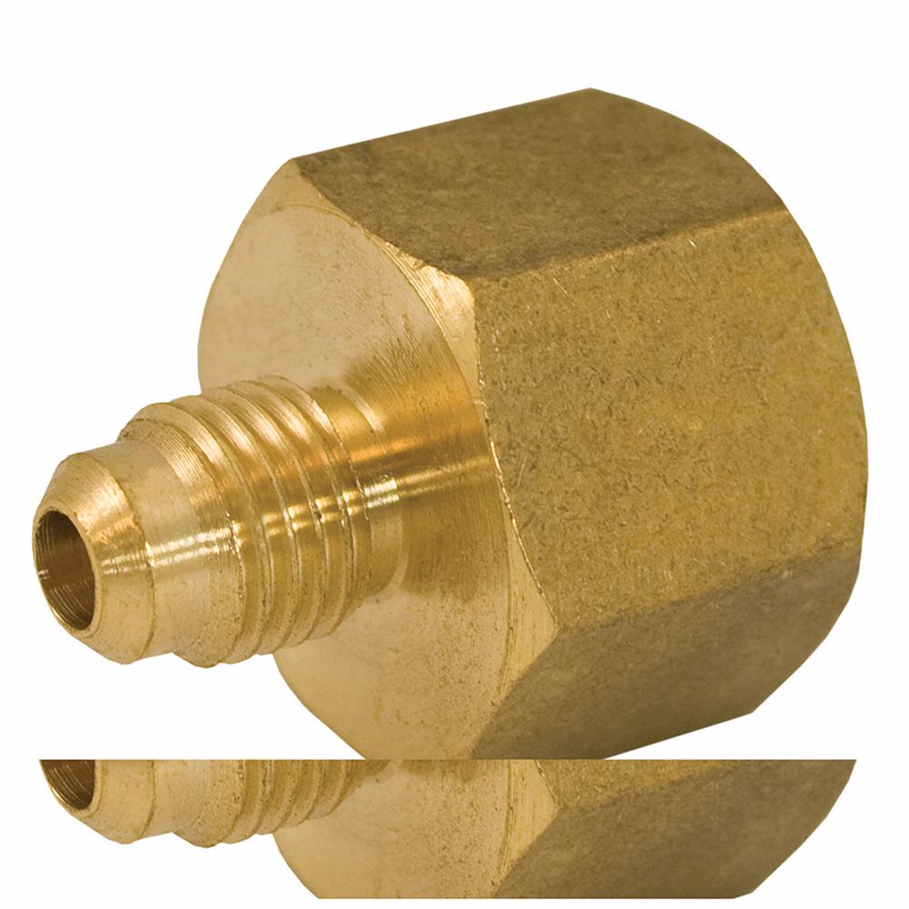 Jones Stephens F40117 1/4" x 3/8" Brass Flare x FIP Coupling