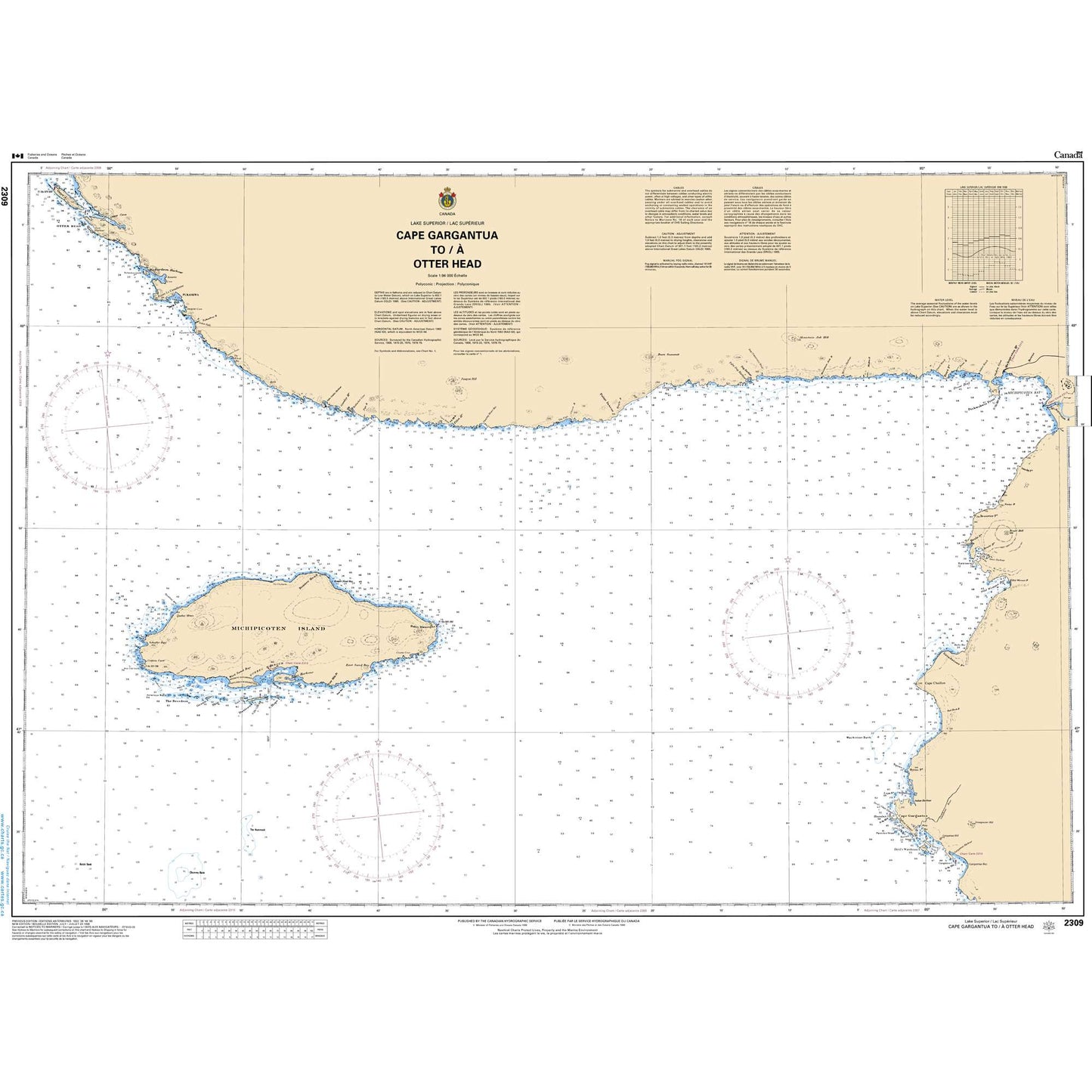 Paradise Clay CAN2309 CHS Chart Cape Gargantua to/ Otter Head