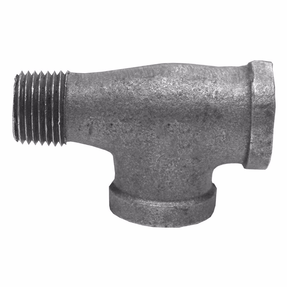 Jones Stephens G4860150 1" Galvanized Iron Street Tee, Banded