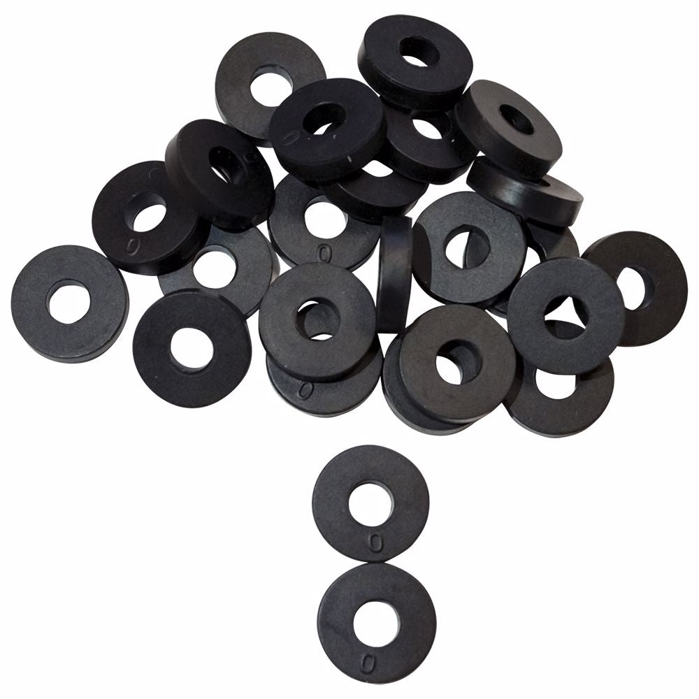 Jones Stephens J40166 1/4M Flat Bibb Washer, 0 Trade Size, Pack of 25