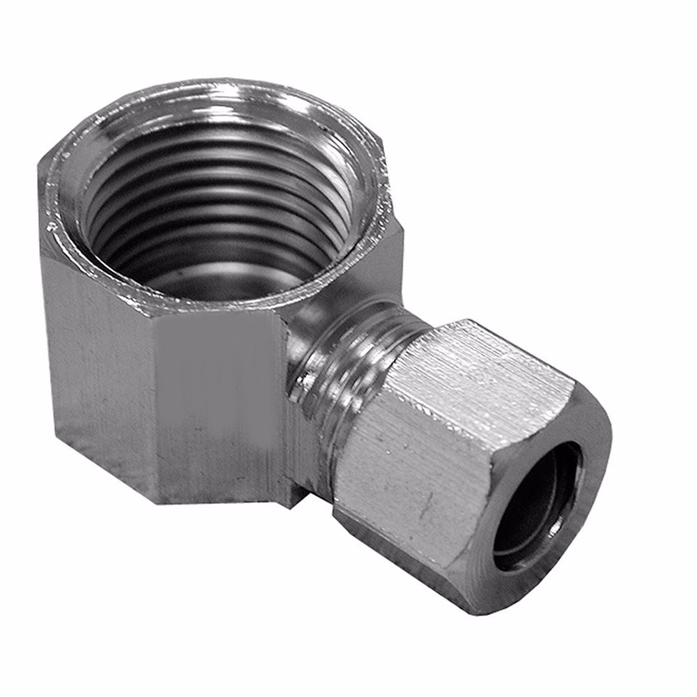 Jones Stephens N70066LF 3/8" x 3/8" Chrome Plated Compression x Female 90° Elbow
