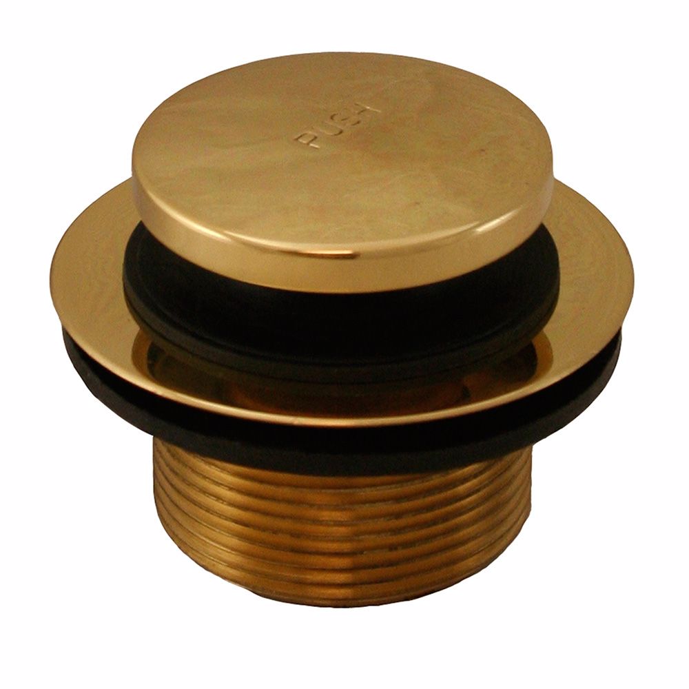 Jones Stephens P35052 Polished Brass Toe Touch Tub Drain