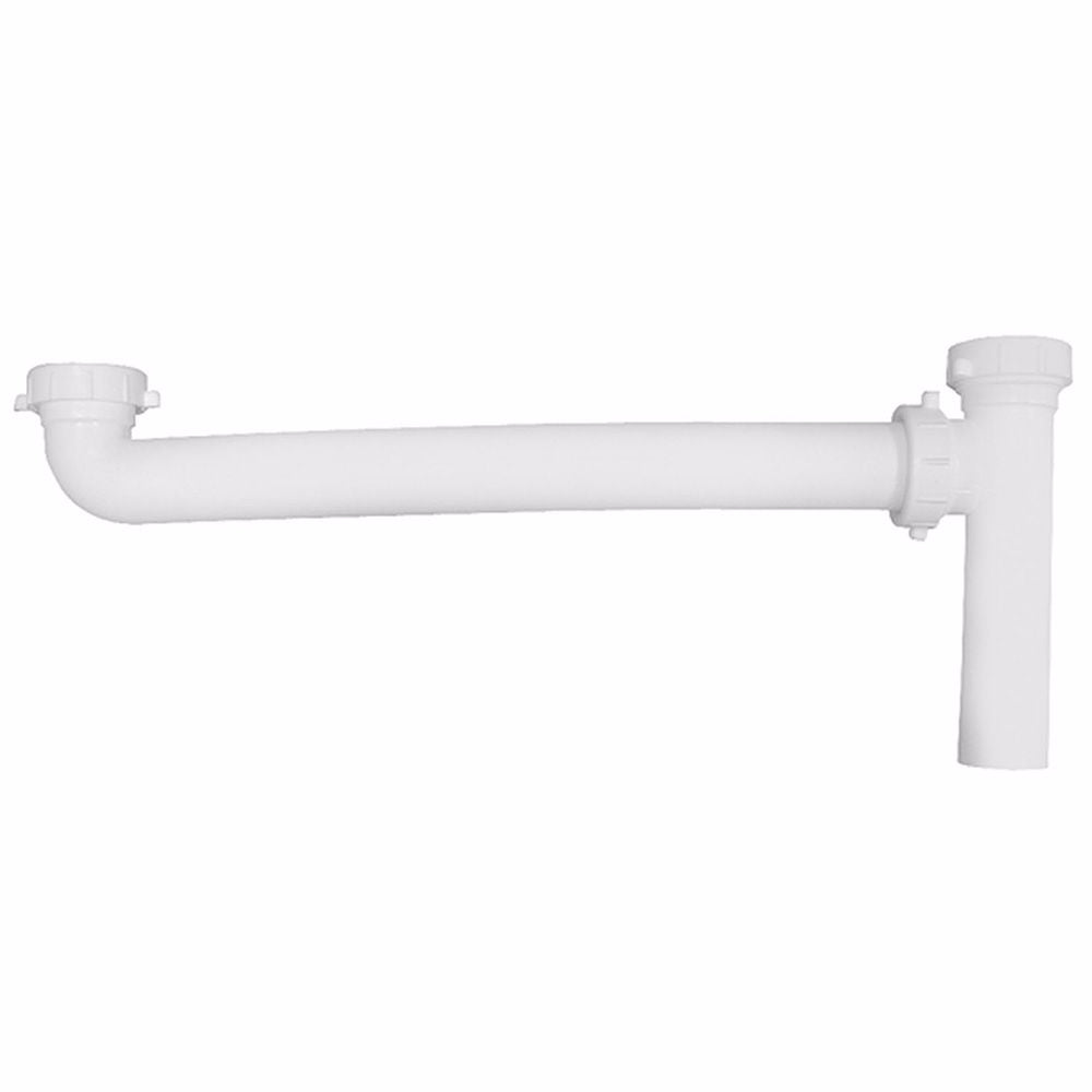 Jones Stephens P37007 1-1/2" x 16" White Plastic Slip Joint End Outlet Waste
