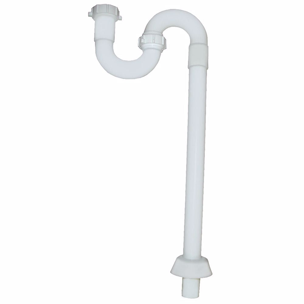 Jones Stephens P37010 1-1/4" White Plastic Slip Joint S-Trap
