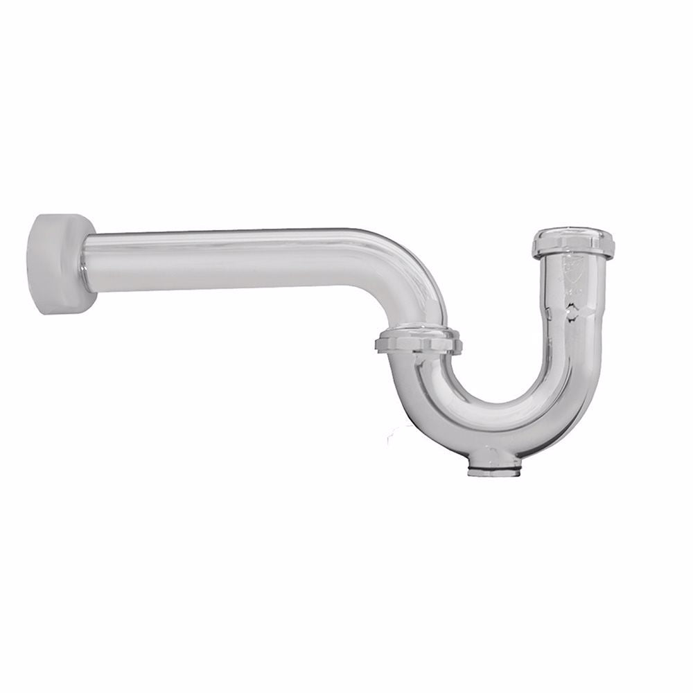 Jones Stephens P38012B 1-1/2" Chrome Plated Brass P-Trap with Box Escutcheon with Cleanout 17 Gauge