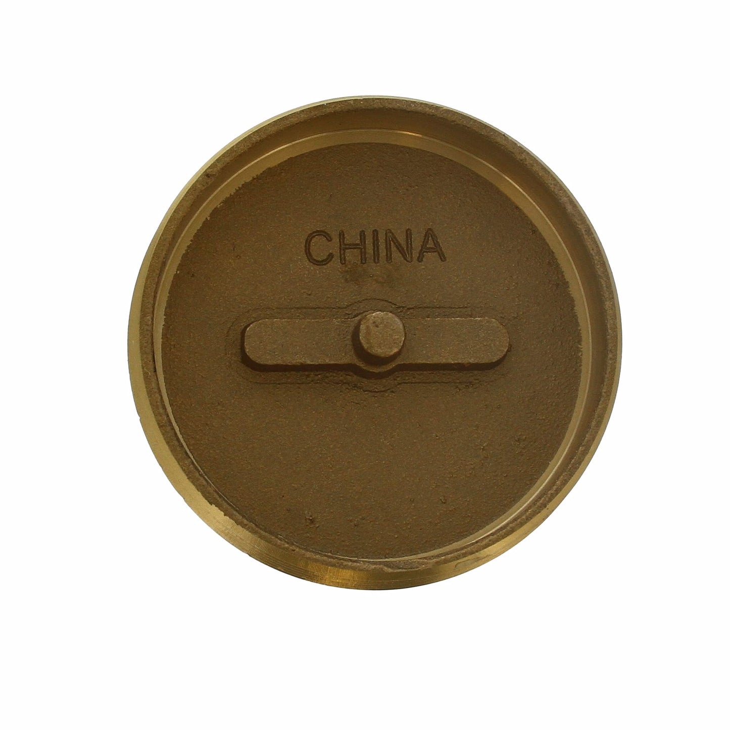 Jones Stephens P58401 4” Slotted Brass Cleanout Plug with 5/16” Tapped Hole