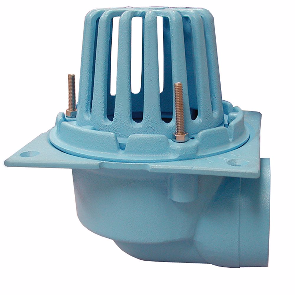 Jones Stephens R19402 2" Code Blue No-Hub Roof Drain with Side Outlet