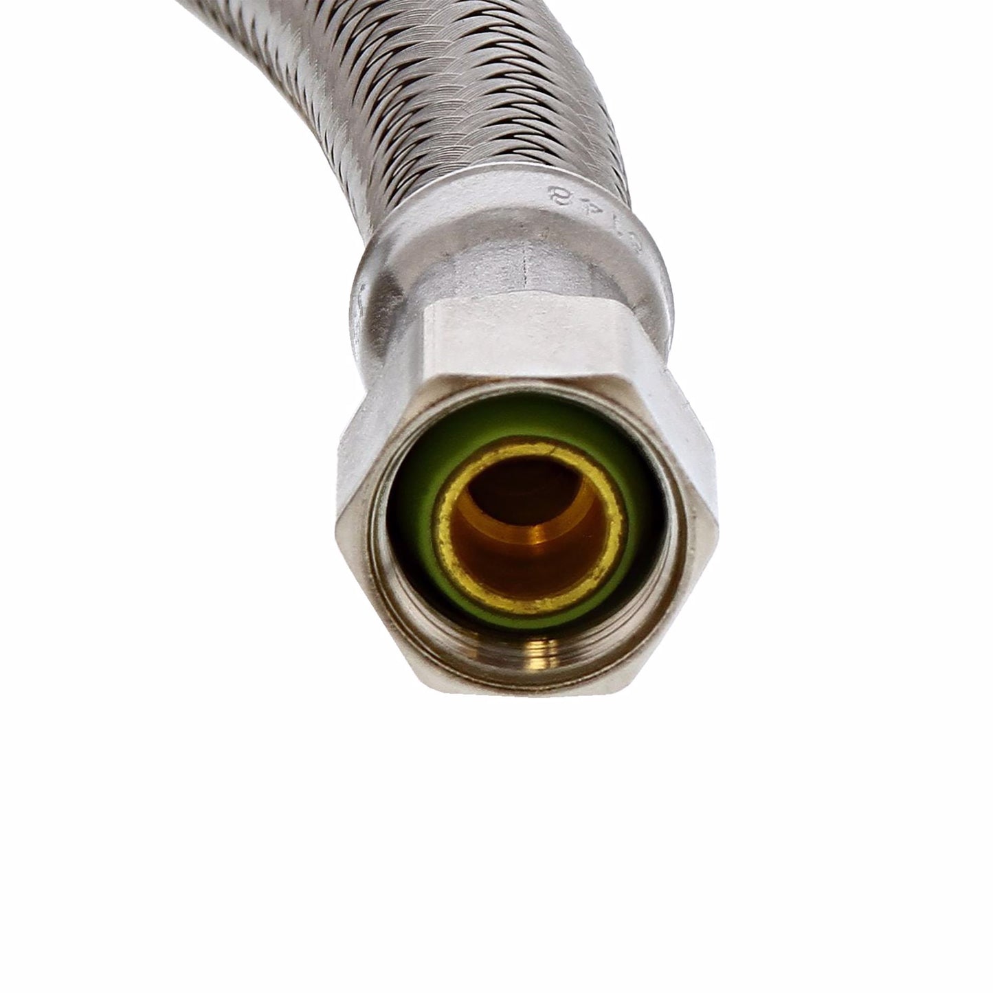 Jones Stephens S04235 3/8" Compression x 3/8" Compression x 72” Braided Stainless Steel Dishwasher Connector with 3/8” MIP 90° Elbow