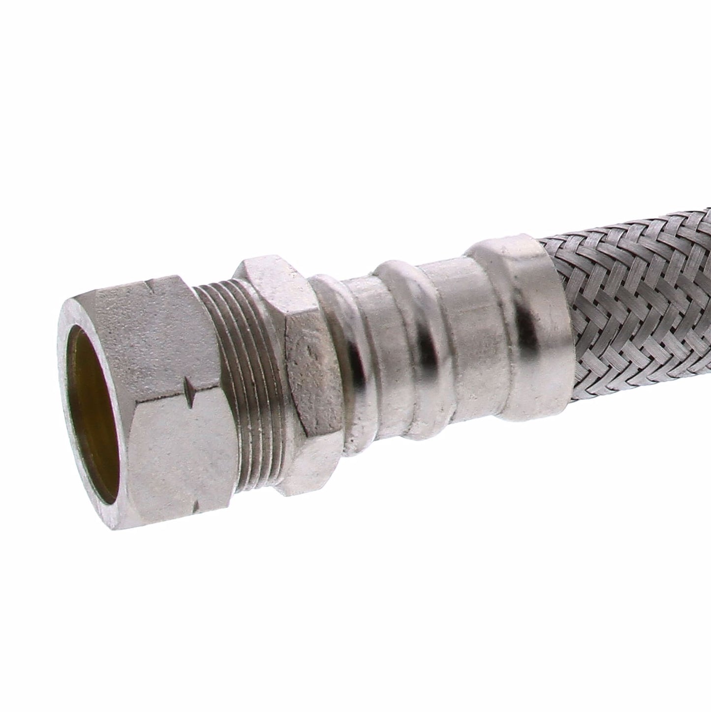 Jones Stephens S04354 3/4" FIP x 3/4" COMP x 18" Braided Stainless Steel Water Heater Connector