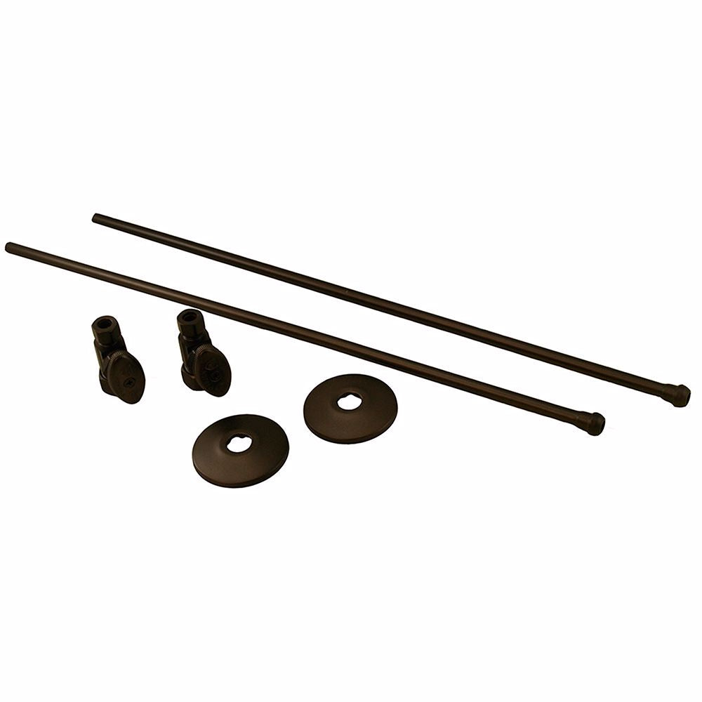 Jones Stephens S1035RB Oil Rubbed Bronze 3/8" x 20" Lavatory Supply and 3/8" x 5/8" Straight Stop Kit