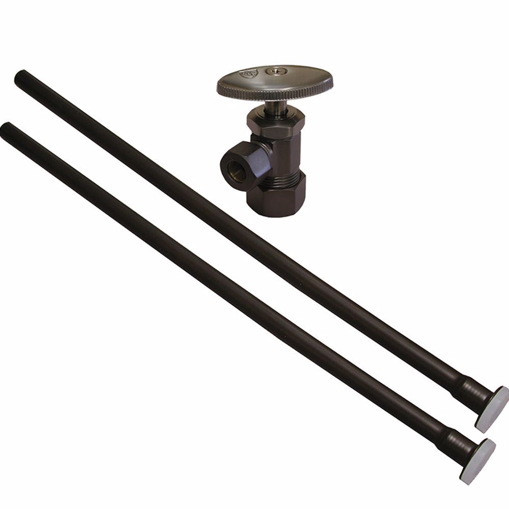 Jones Stephens S1036RB Oil Rubbed Bronze 3/8" x 20" Lavatory Supply and 3/8" x 5/8" Angle Stop Kit