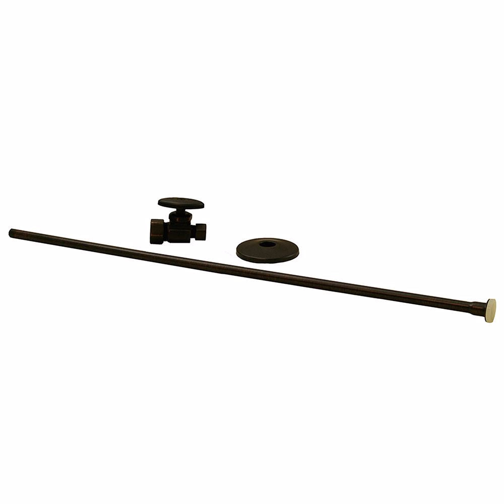 Jones Stephens S1038RB Oil Rubbed Bronze 3/8" x 20" Closet Supply and 3/8" x 5/8" Straight Stop Kit