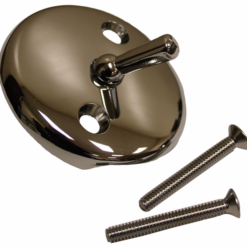 Jones Stephens T05003 Chrome Plated Two-Hole Trip Lever Overflow Plate with Screws