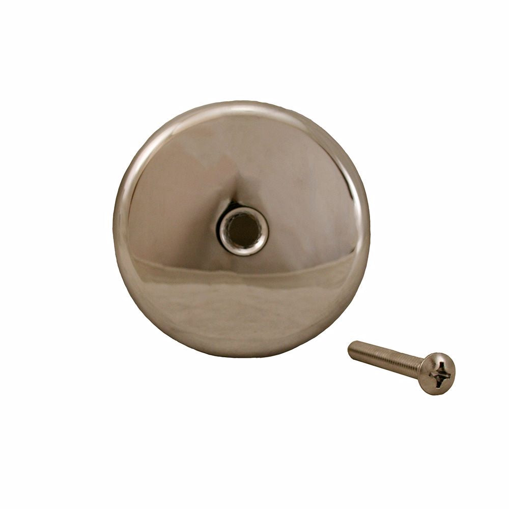 Jones Stephens T05012 Chrome Plated One-Hole Overflow Plate with Screw