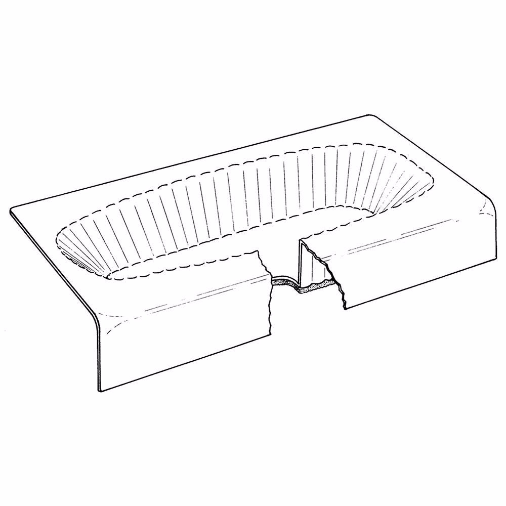 Jones Stephens T10014 14" x 60" x 30" Bathtub Protector for Steel Tubs, Carton of 35