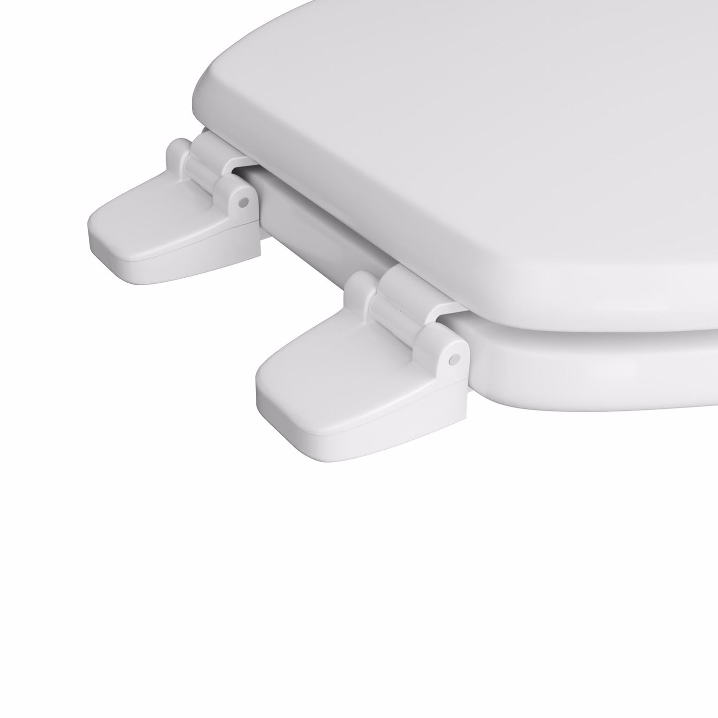 Jones Stephens U004WD00 White Deluxe Molded Wood Toilet Seat, Closed Front with Cover, Elongated