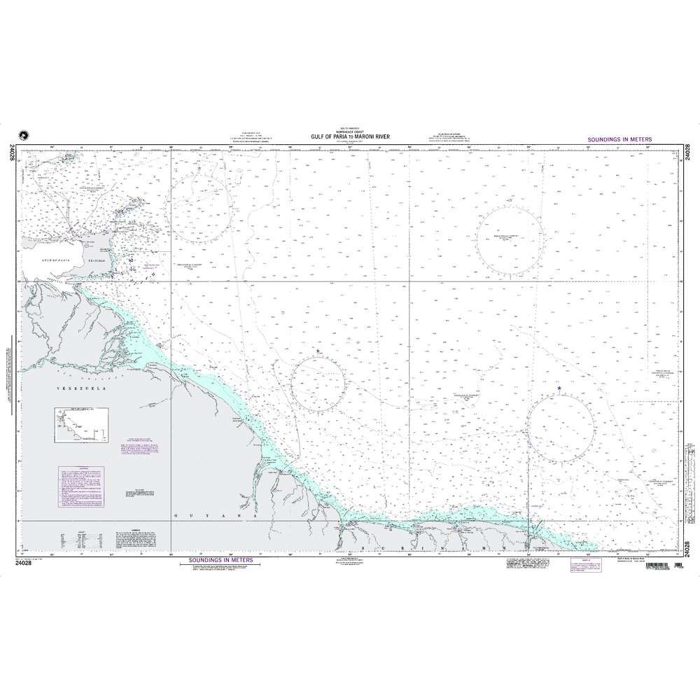 Paradise Clay NGA_24028 NGA Chart Gulf Of Paria to Maroni River
