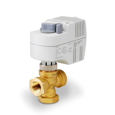 Siemens 241-00231 ZONE VALVE, 3-WAY, 1/2", 2.5 CV, NPT W/ 115V 2-POS SR ACTUATOR, FAILS AB-A