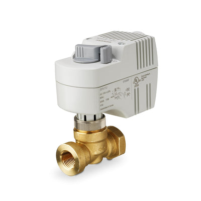 Siemens 244-00210 ZONE VALVE, 2-WAY, 1/2", 1.0 CV, NPT W/ 24V FLOATING NSR ACTUATOR