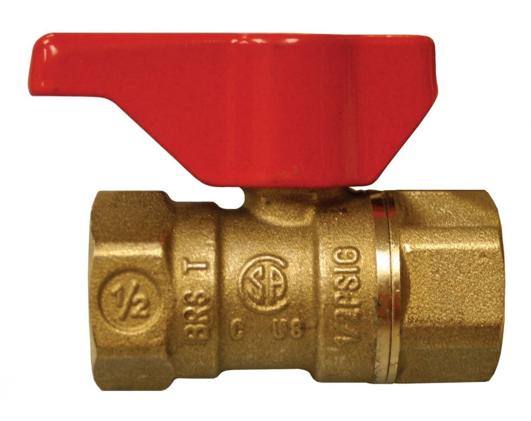 Jones Stephens B64475 3/4" FIP Two-Piece Brass Gas Ball Valve