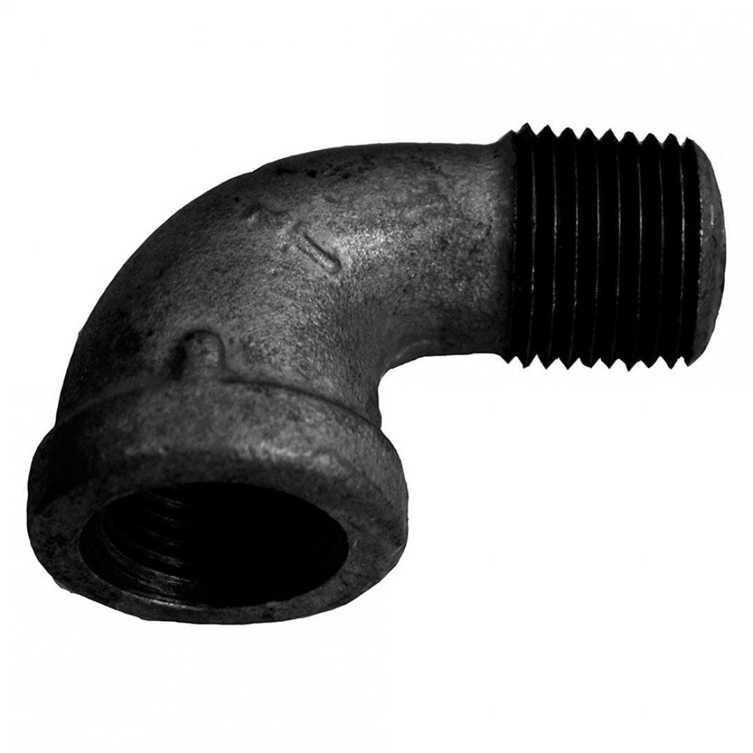 Jones Stephens B2540650 3" Black Iron 90° Street Elbow, Banded